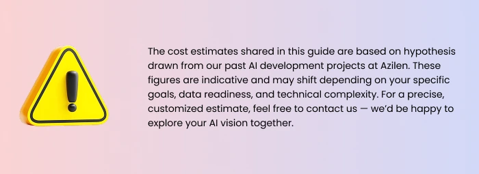 AI App Development Cost Disclaimer