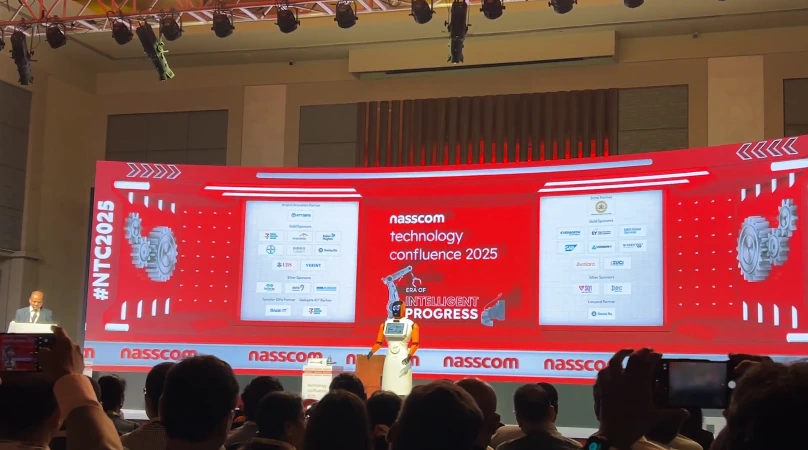 Robot Co Host at NASSCOM 2025