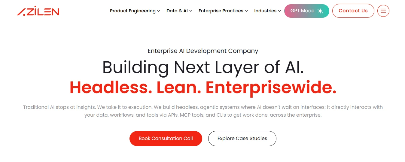 Azilen Technologies Home Page - Azilen | Enterprise AI Development Company Azilen Technologies Home Page