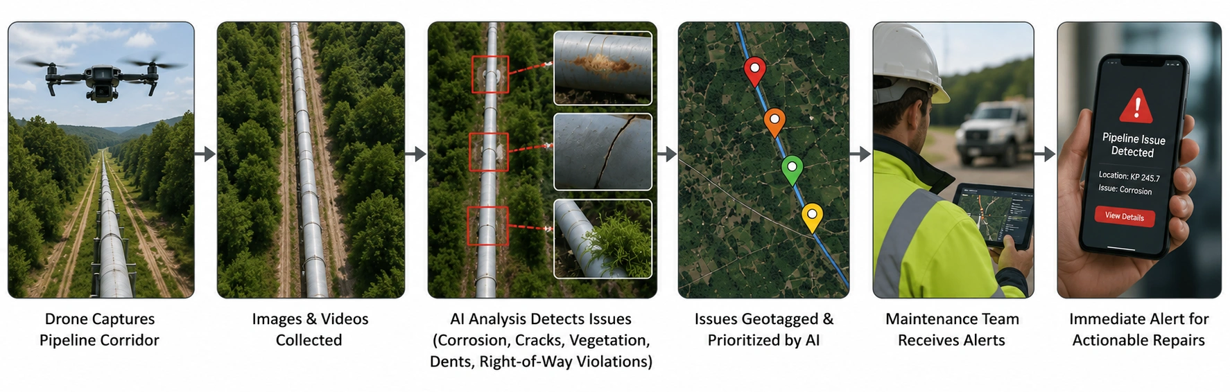 1 Pipeline and Corridor Inspection - Azilen | Enterprise AI Development Company Computer Vision in the Oil and Gas Industry