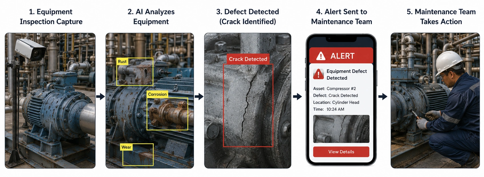 5 Equipment Defect Detection - Azilen | Enterprise AI Development Company Equipment Defect Detection