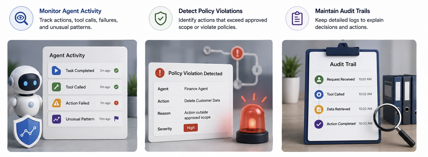 Continuously Monitor Agent Behavior - Azilen | Enterprise AI Development Company Continuously Monitor Agent Behavior