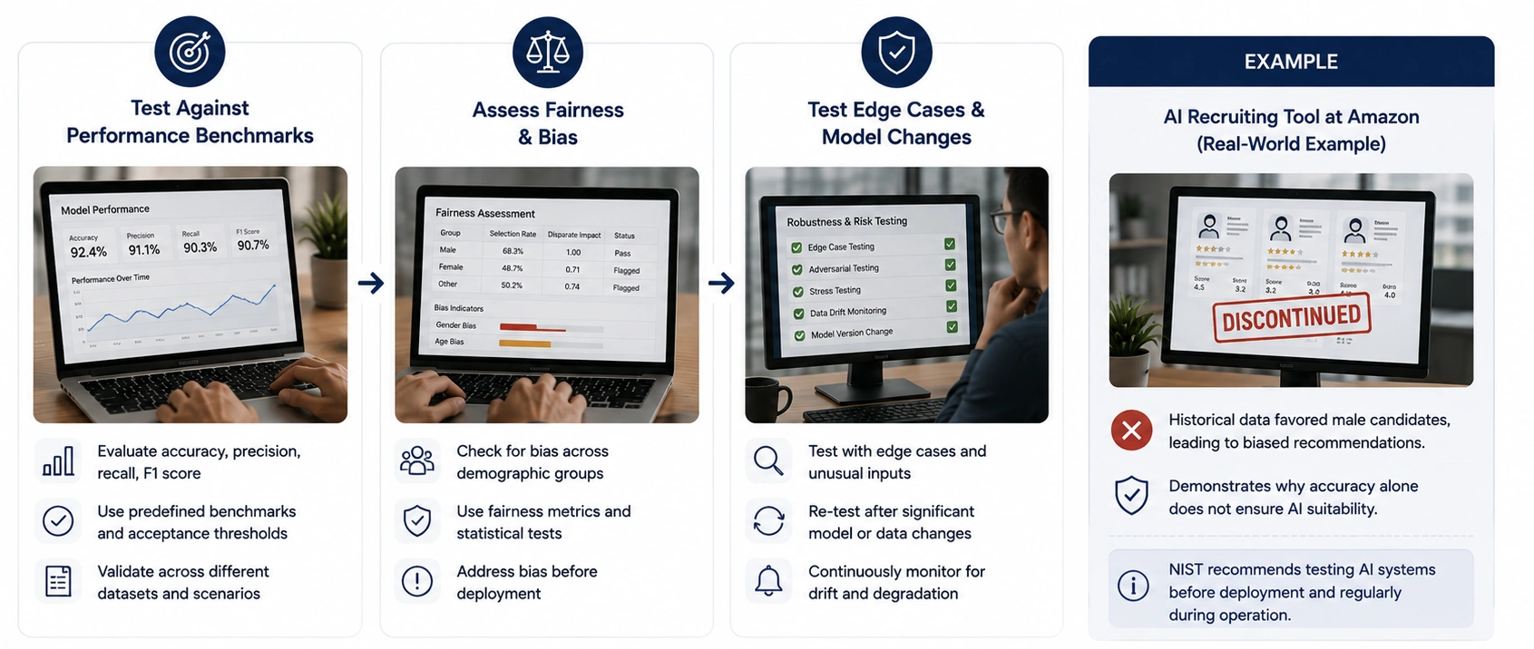 Model Evaluation Fairness AI Risk Testing - Azilen | Enterprise AI Development Company Model Evaluation Fairness AI Risk Testing