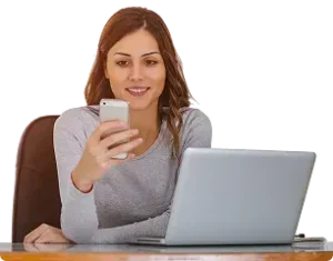 Candidate completing background check forms on a phone
